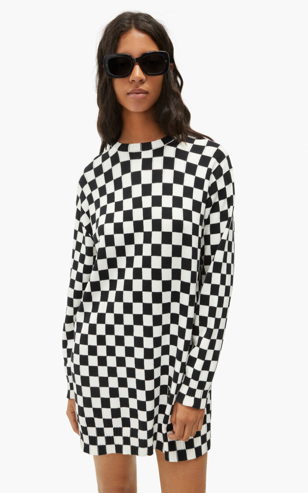 Kenzo Check print jumper Ženska Obleke Črna SI-2851827